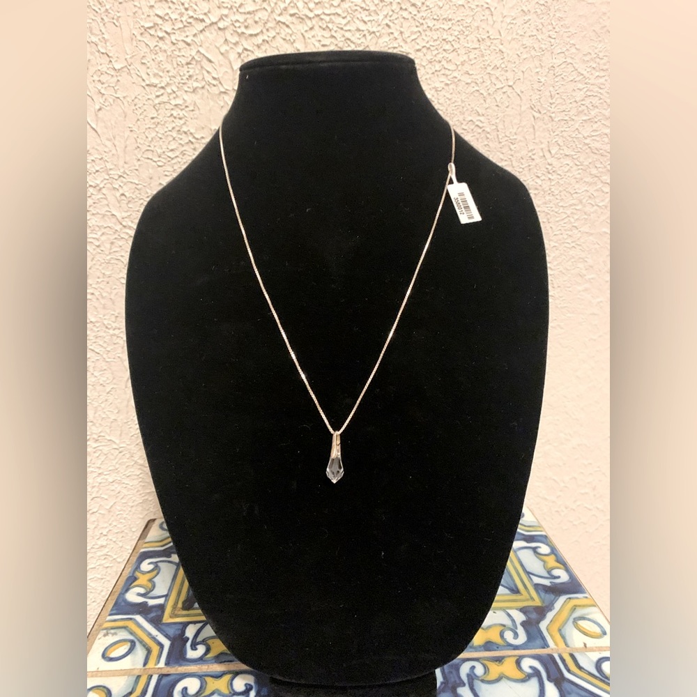 Sterling silver necklace and crystal pendant NWT